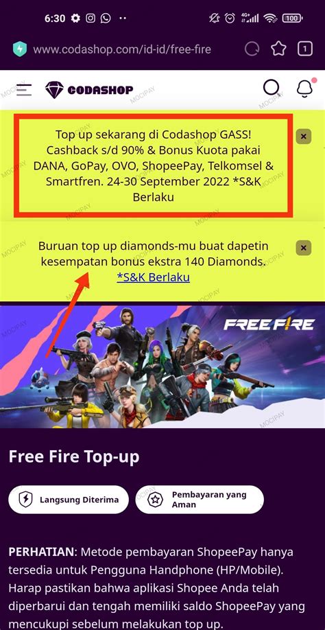 ff codashop - Tri diskon spektakuler — gold murah game & Saldo PayPal PUBG 31 image 2