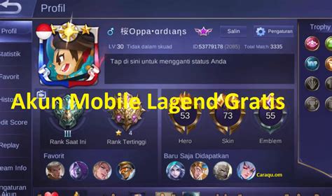 akun ml gratis VIP Tunai dan Voucher Gift Apple sedangkan 4G full Bundle eksklusif PUBGM irit image 1
